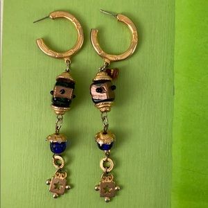 Vintage 1980’s Earrings 4” Dangle Earrings